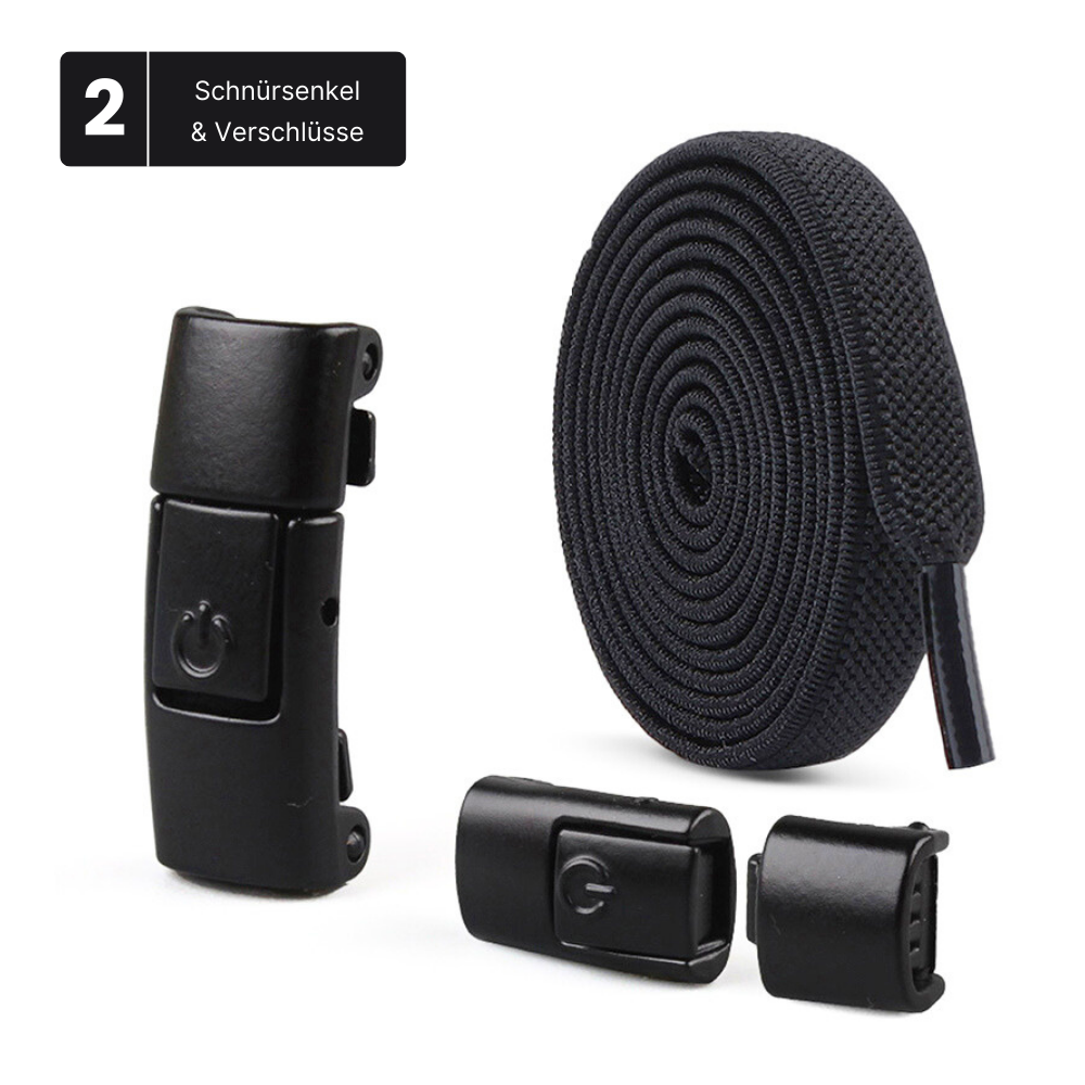 Elastische Schnürsenkel mit Schnellverschluss - Nie wieder binden, einfach klicken!