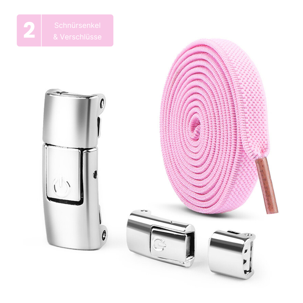 Elastische Schnürsenkel mit Schnellverschluss - Nie wieder binden, einfach klicken!