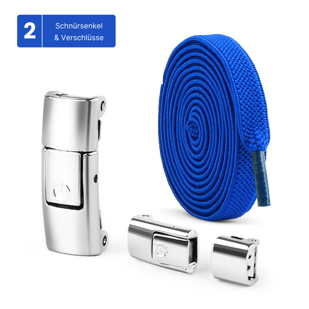 Elastische Schnürsenkel mit Schnellverschluss - Nie wieder binden, einfach klicken!