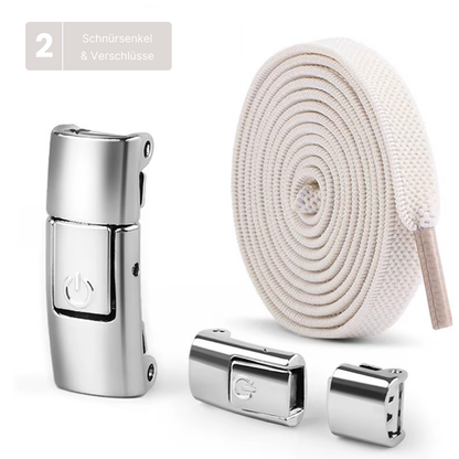 Elastische Schnürsenkel mit Schnellverschluss - Nie wieder binden, einfach klicken!