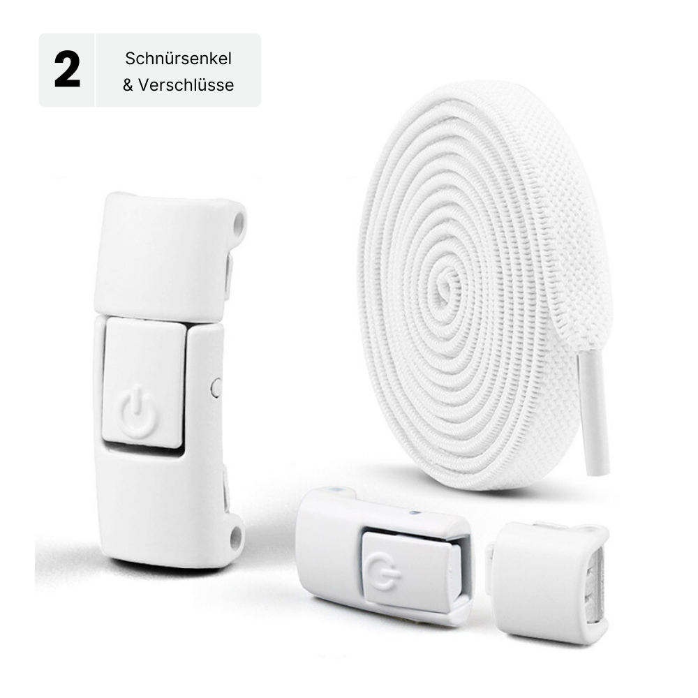 Elastische Schnürsenkel mit Schnellverschluss - Nie wieder binden, einfach klicken!