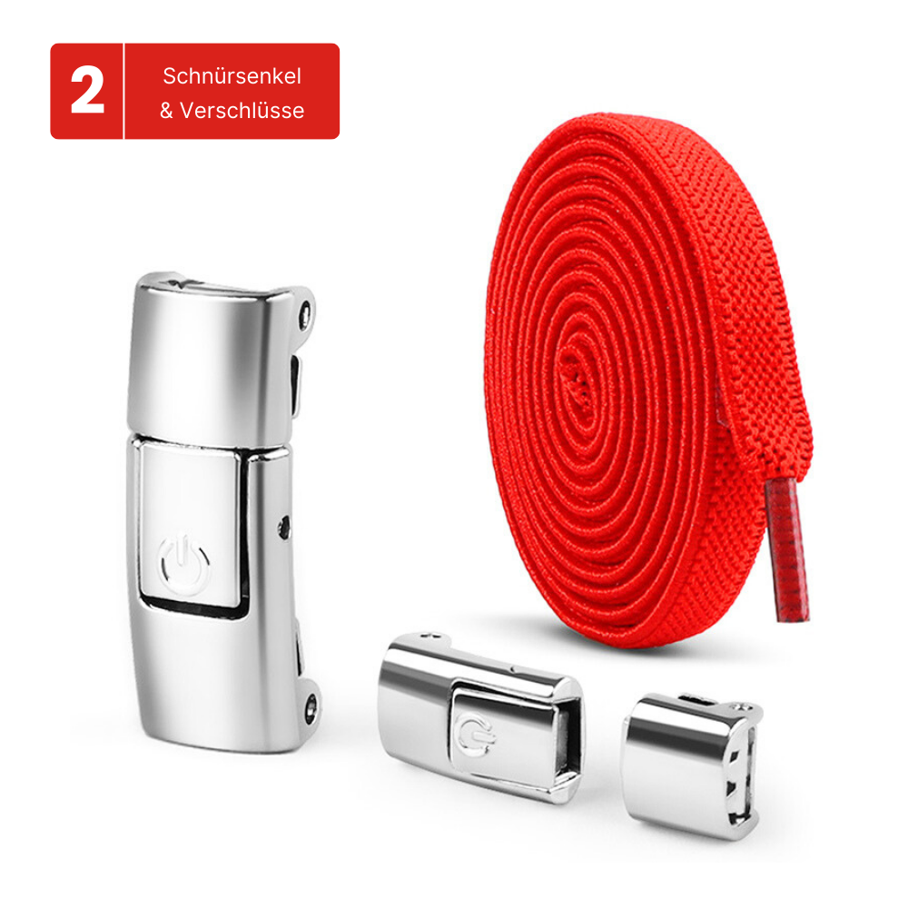 Elastische Schnürsenkel mit Schnellverschluss - Nie wieder binden, einfach klicken!