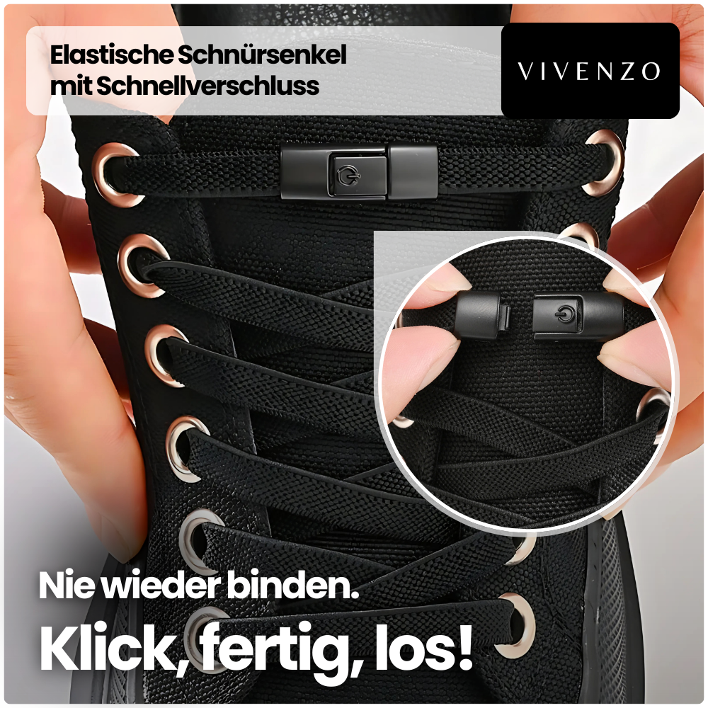 Elastische Schnürsenkel mit Schnellverschluss - Nie wieder binden, einfach klicken!