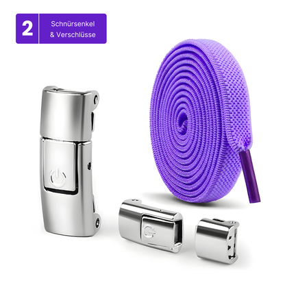 Elastische Schnürsenkel mit Schnellverschluss - Nie wieder binden, einfach klicken!